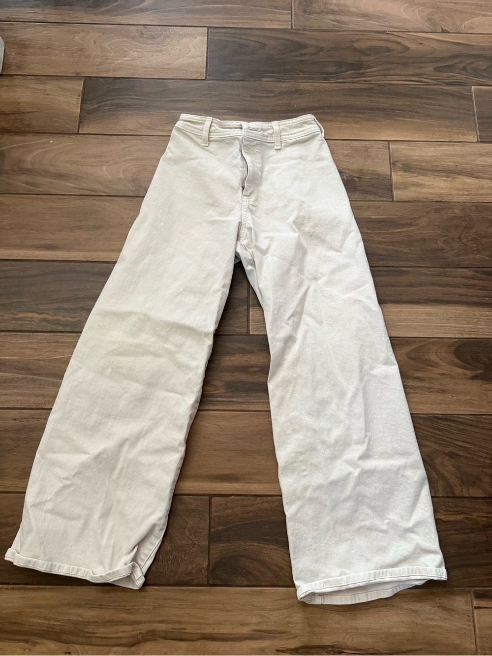 Universal Thread Wide-Leg Jeans in Light Cream